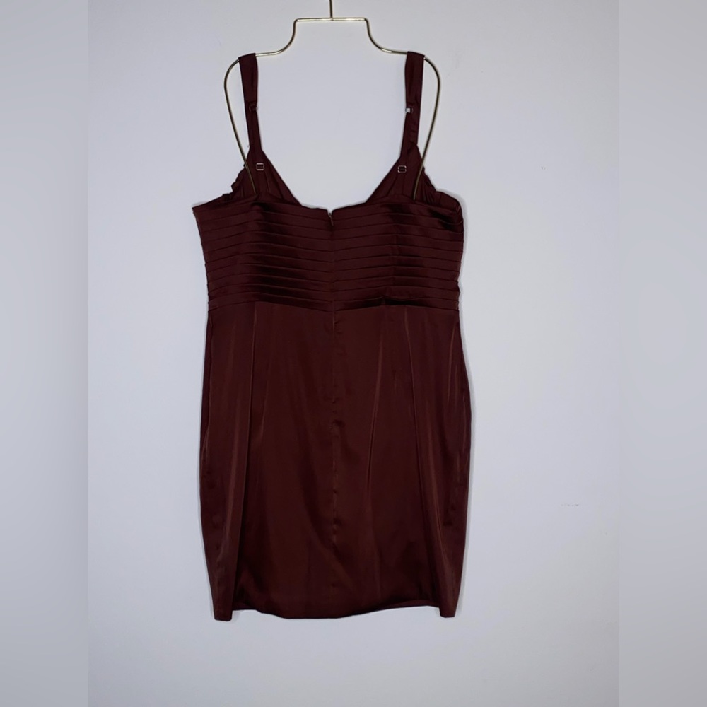 Oh Polly - Mini Dress - Modern Love - Brown - New with Tag - 10 US - Cup Pleated - Picture 4 of 9